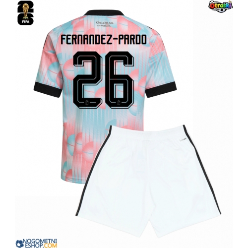 Otroški Nogometni dresi Belgija Matias Fernandez-Pardo #26 Gostujoči SP 2026 Kratek Rokav (+ Kratke hlače)